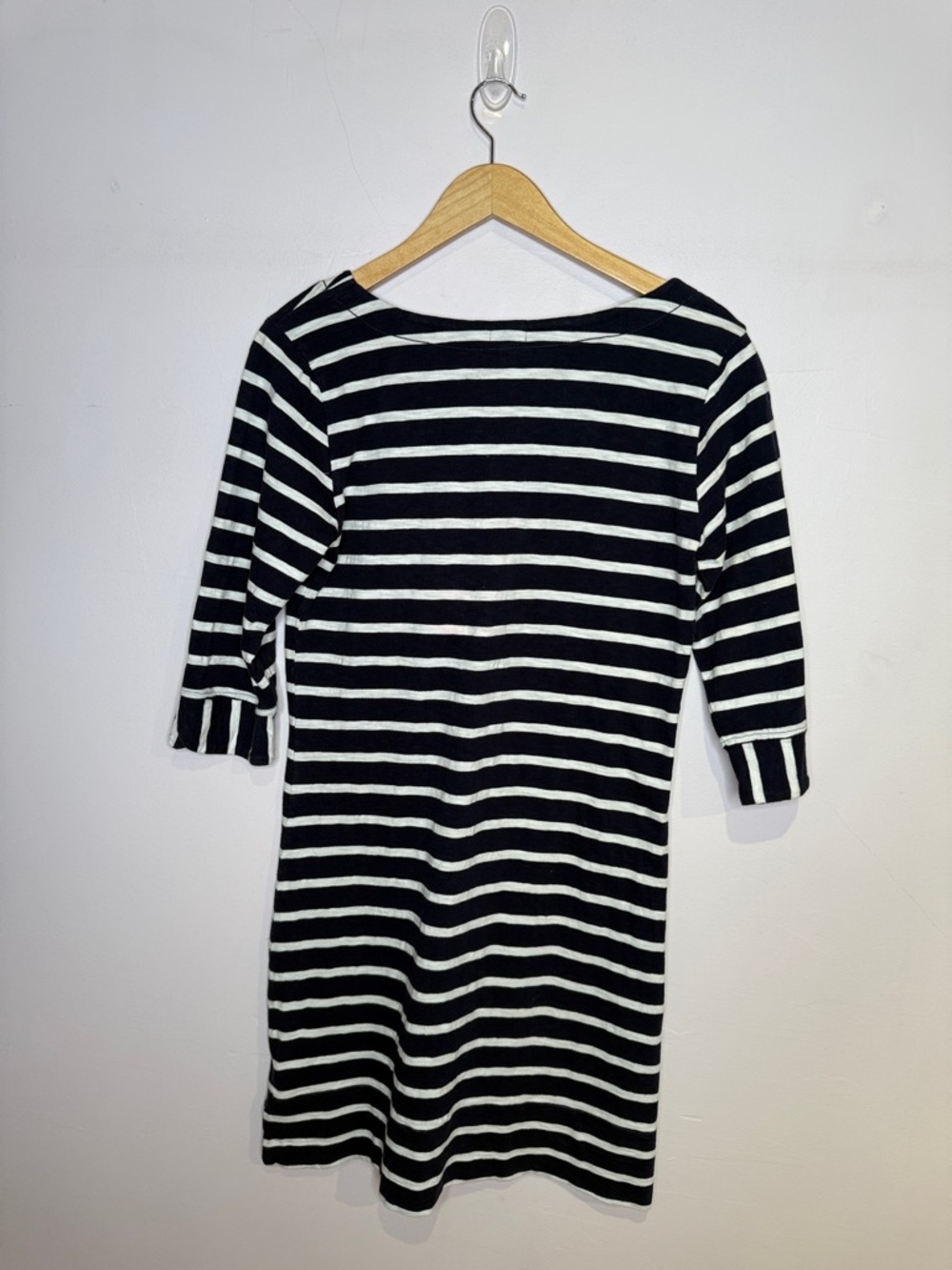 Hatley Navy & White Striped Midi Dress with V-Notch - Picture 9 of 9